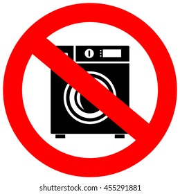 No machine wash sign