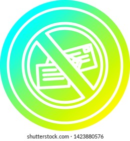 no mail circular icon with cool gradient finish