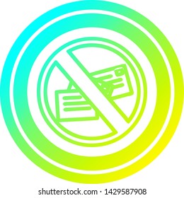 no mail circular icon with cool gradient finish