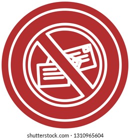no mail circular icon symbol