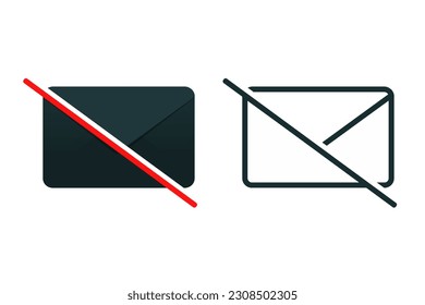 No mail icon. illustration vector