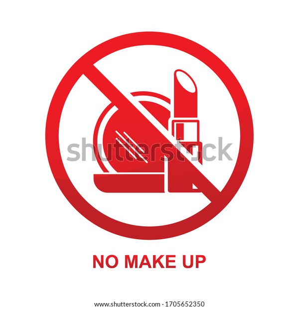 No make up sign isolated on white background\
vector illustration