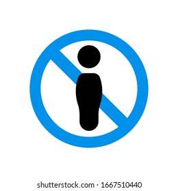 No Male Allowed. Isolated Vector Illustration