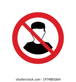 no man sign forbidden sign. ban icon