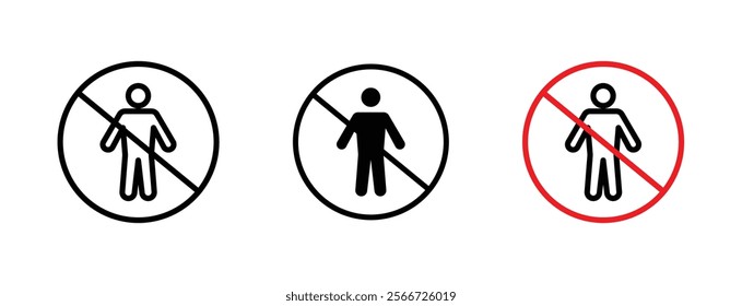 No man signs vector collection pack