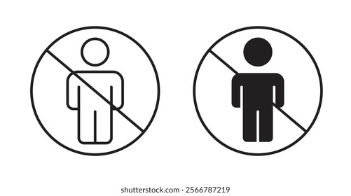No man signs vector illustration pack