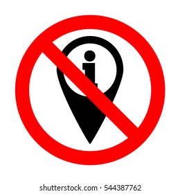 No Map pointer with information sign. 