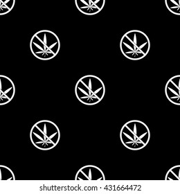 No marijuana prohibition vector icon