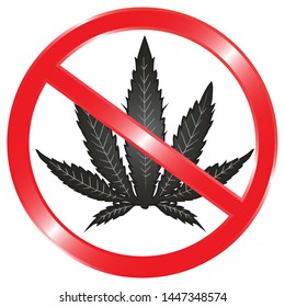 No marijuana sign illustration vector