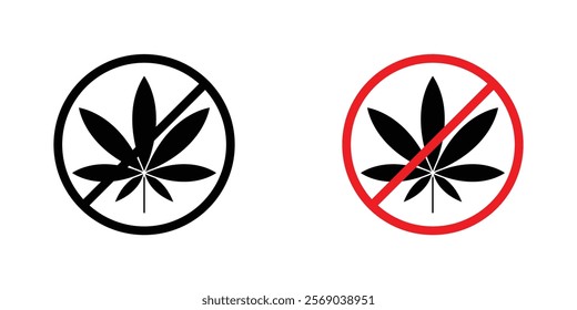 No Marijuana sign vector graphic pack