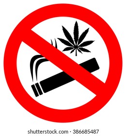 No Marijuana Smoking Sign