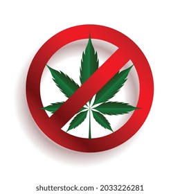 kein Marihuana oder Cbd-Symbol anhalten
