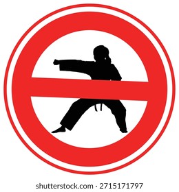 No Martial Arts Vector icon which can easily modify or edit

