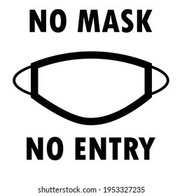 no mask no entry icon design vector
