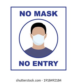 No Mask No Entry Poster Banner Design