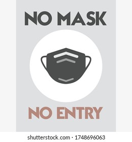 no mask no entry sign