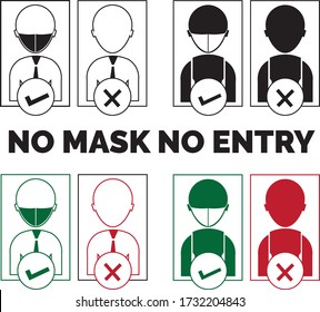 No Mask No Entry Symbol