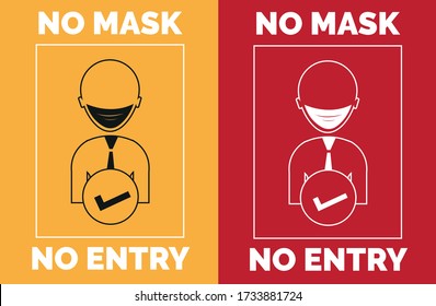 No mask no entry symbol
