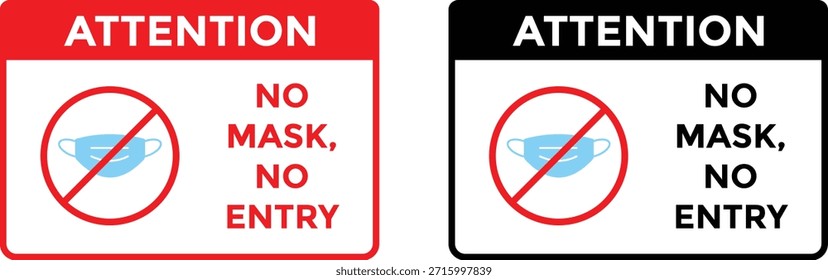 Kein Maskensymbol. Entfernen Sie die Symbole für die Gesichtsabdeckung. Maskenverbot Grafikdesign. Kein Symbol für die Gesichtsabdeckung. Identitätsüberprüfungszeichen
