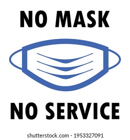 no mask no service  icon design vector