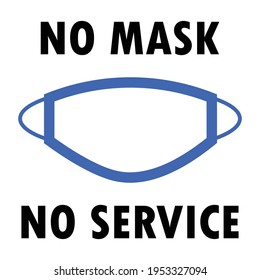 no mask no service  icon design vector