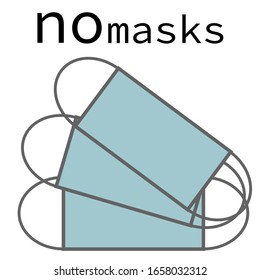 No Masks Quote Poster About Absence Stock Vector (Royalty Free ...