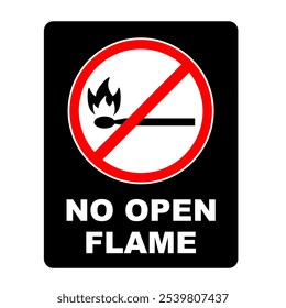 no matches. no fire or flame. no flamable object no open fire activity vector illustration. symbol or signage for digital or printable