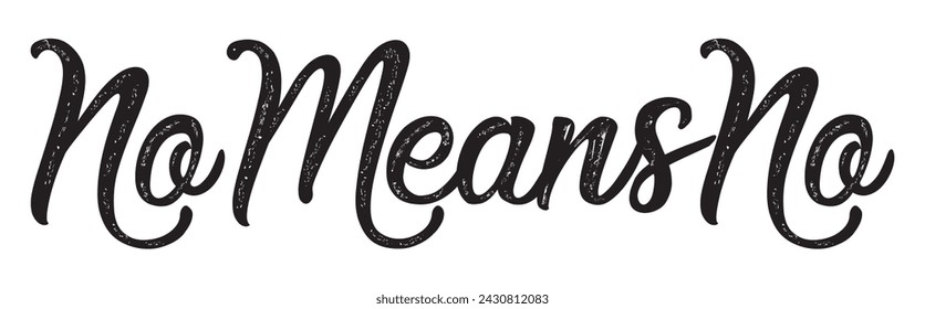 no means no text on white background.