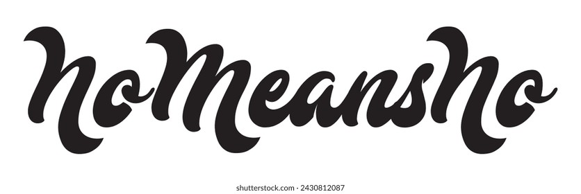 no means no text on white background.