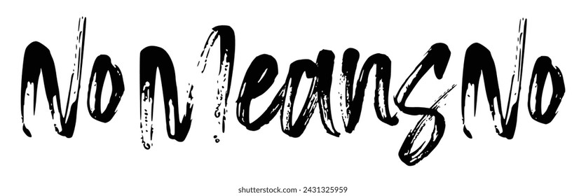 no means no text on white background.