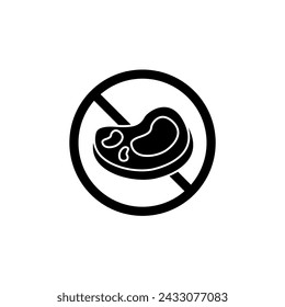 sin icono de línea de concepto de carne. Ilustración simple del elemento. ningún diseño del símbolo del esquema del concepto de la carne.