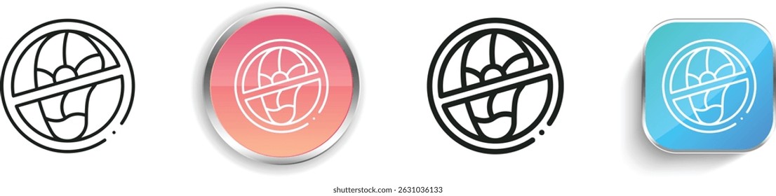 no meat icon. Thin Linear, Regular and Button Style Design Isolated On White Background