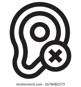 No Meat Modern Vector Icon – Minimal Illustration Symbol Template for Web Mobile App UI Design