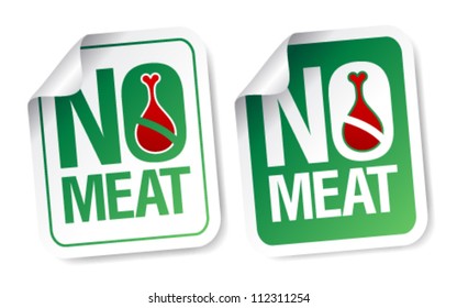 No meat stickers set.