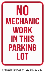 no hay trabajo mecánico en este estacionamiento