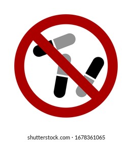 No hay icono del medicamento. Imagen vectorial.