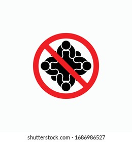 kein Tagungssymbol, nicht auf Vektorillustration treffen