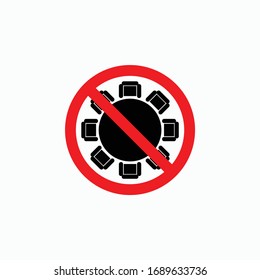 No Meeting Icon, Do Not Meeting Vector