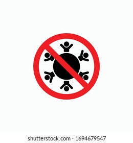 No Meeting Icon, Do Not Meeting Vector