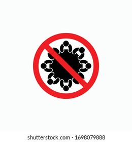 No Meeting Icon, Do Not Meeting Vector