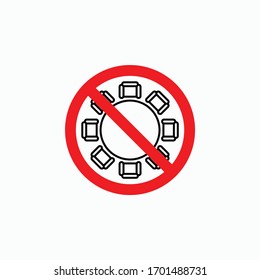 No Meeting Icon, Do Not Meeting Vector