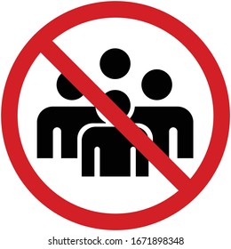 No Meeting sign illustration vector.