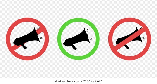 No megaphone. No allowed speaks into the megaphone. Allowed speaks into the megaphone