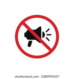 No megaphone icon sign symbol isolated on white background