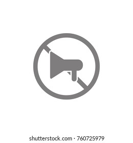 No megaphone icon. Web element. Premium quality graphic design. Signs symbols collection, simple icon for websites, web design, mobile app, info graphics on white background