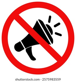 No megaphone sign icon.flat style vector illustration editable isolated design.