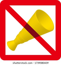 No megaphone sign isolated vector illustration