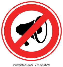 Kein Megaphon Verwenden Sie das Vektorsymbol, das Sie leicht ändern oder bearbeiten können


