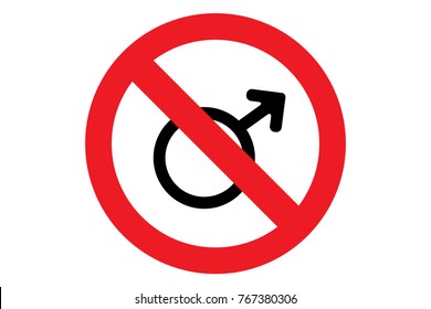 No men allowed sign