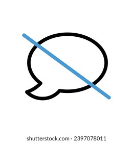 No Message Icon vector stock illustration